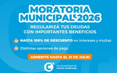 Colonia Avellaneda lanzó una nueva Moratoria Municipal con importantes beneficios para contribuyentes