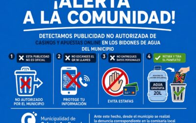 La Municipalidad advierte sobre publicidad no autorizada en bidones de agua